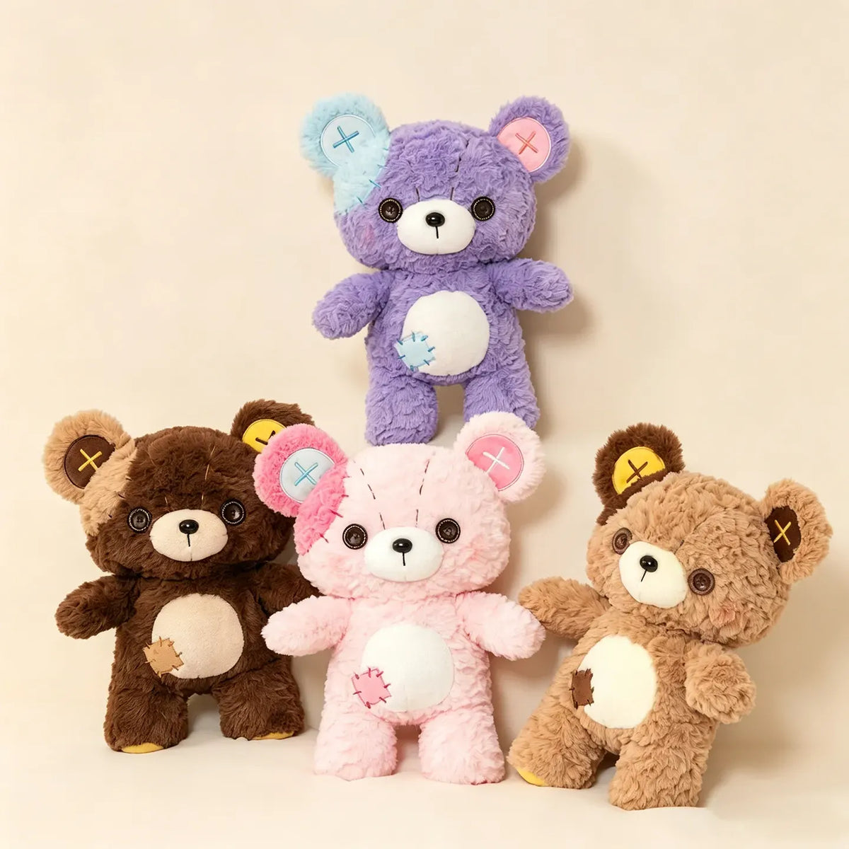 Button Patch Teddy Bear Plushie