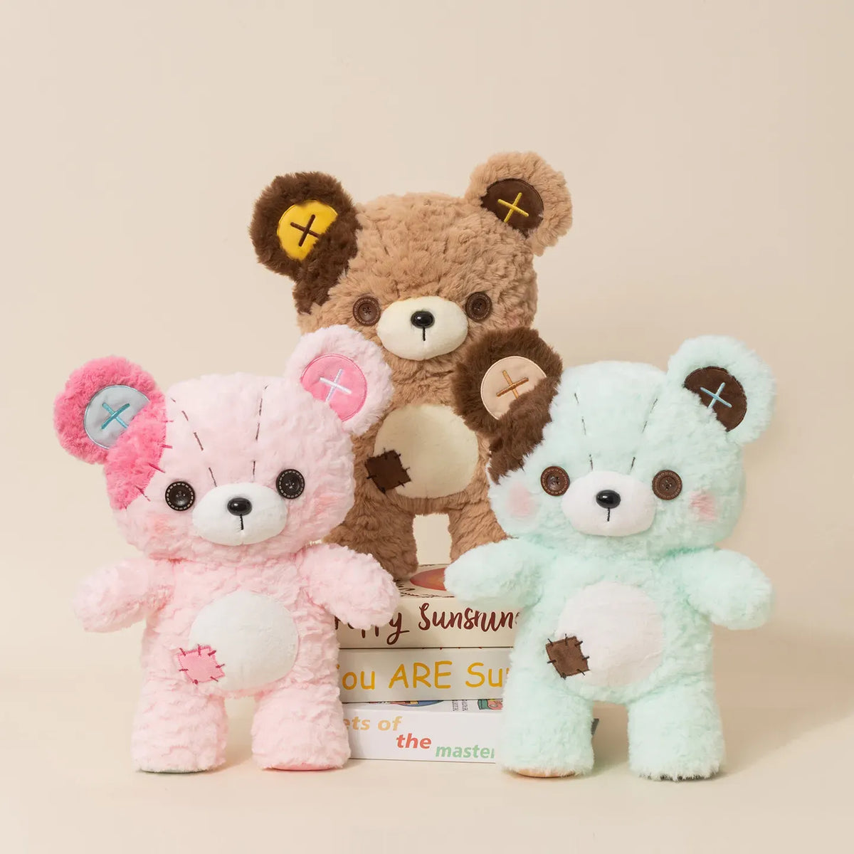 Button Patch Teddy Bear Plushie