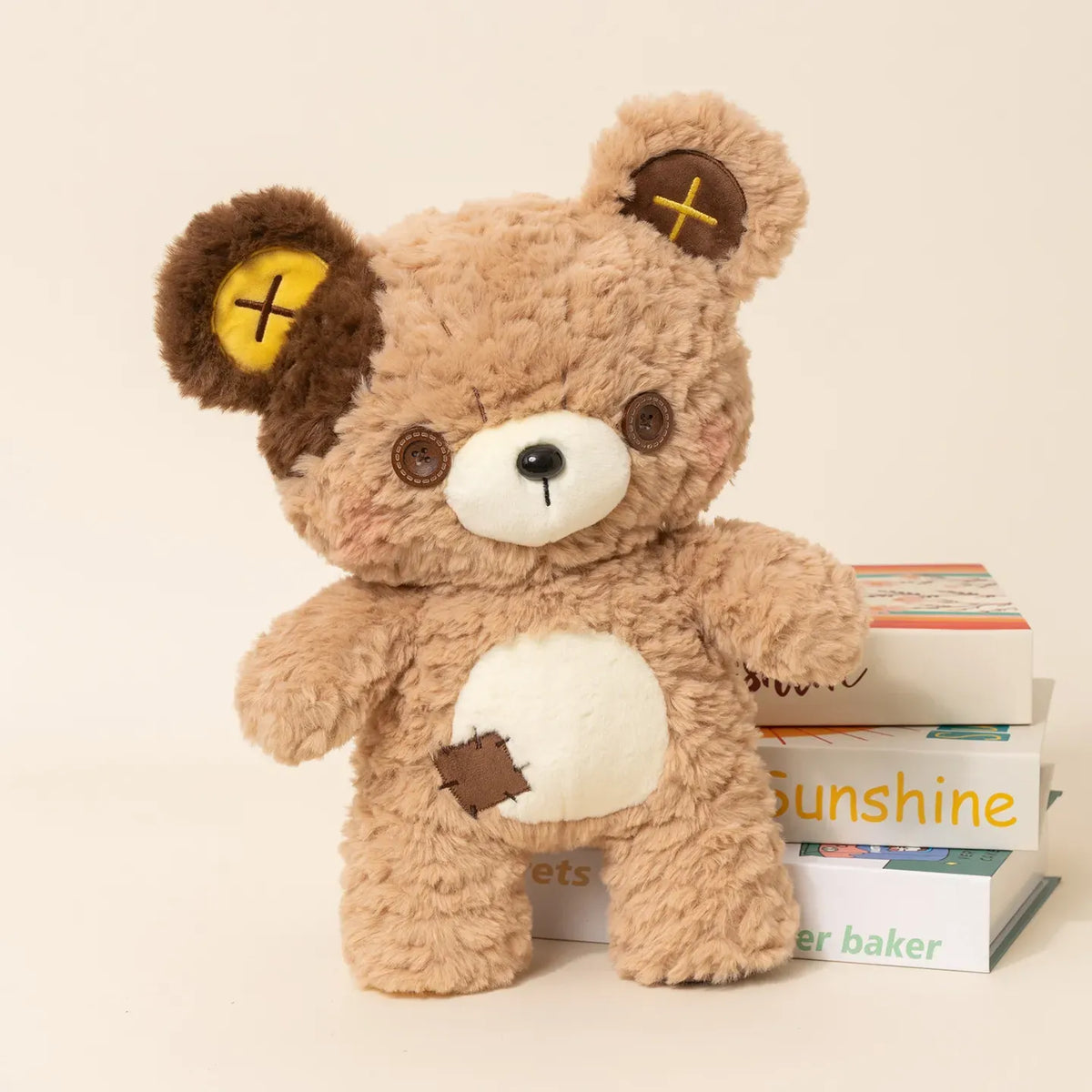 Button Patch Teddy Bear Plushie