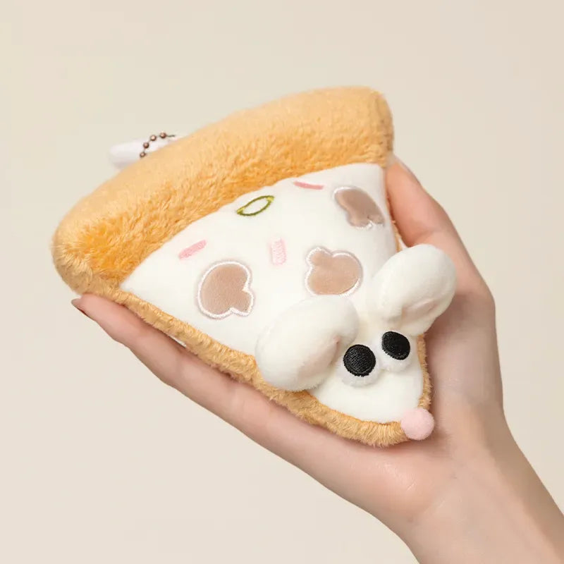 Pizza Mouse Plush Keychain