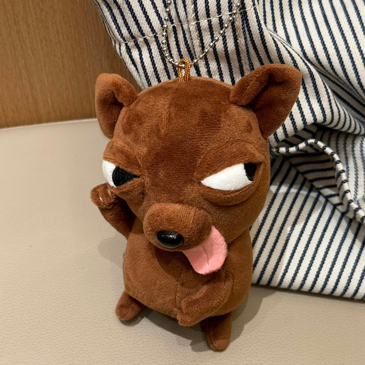 Silly Chihuahua Plush Keychain