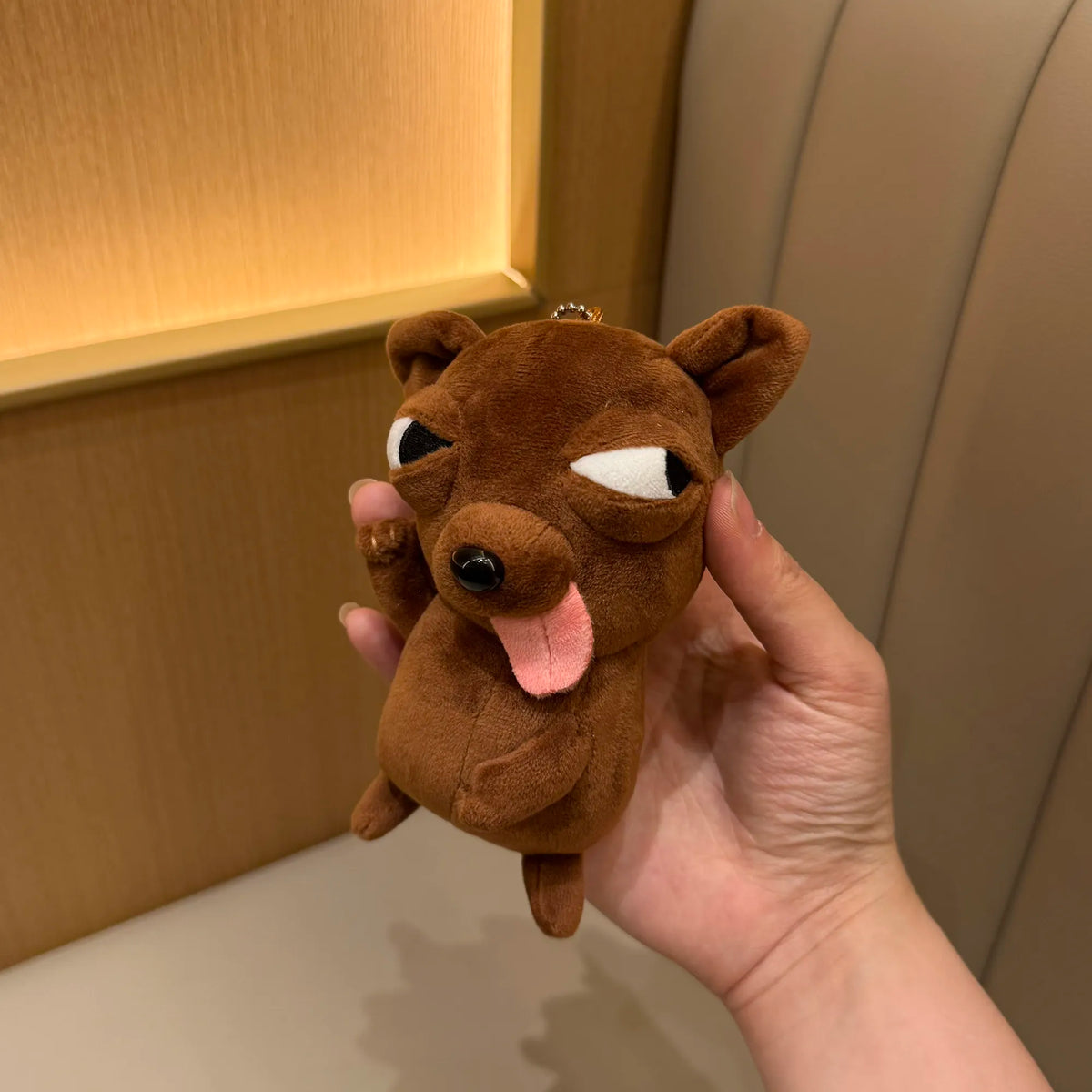 Silly Chihuahua Plush Keychain