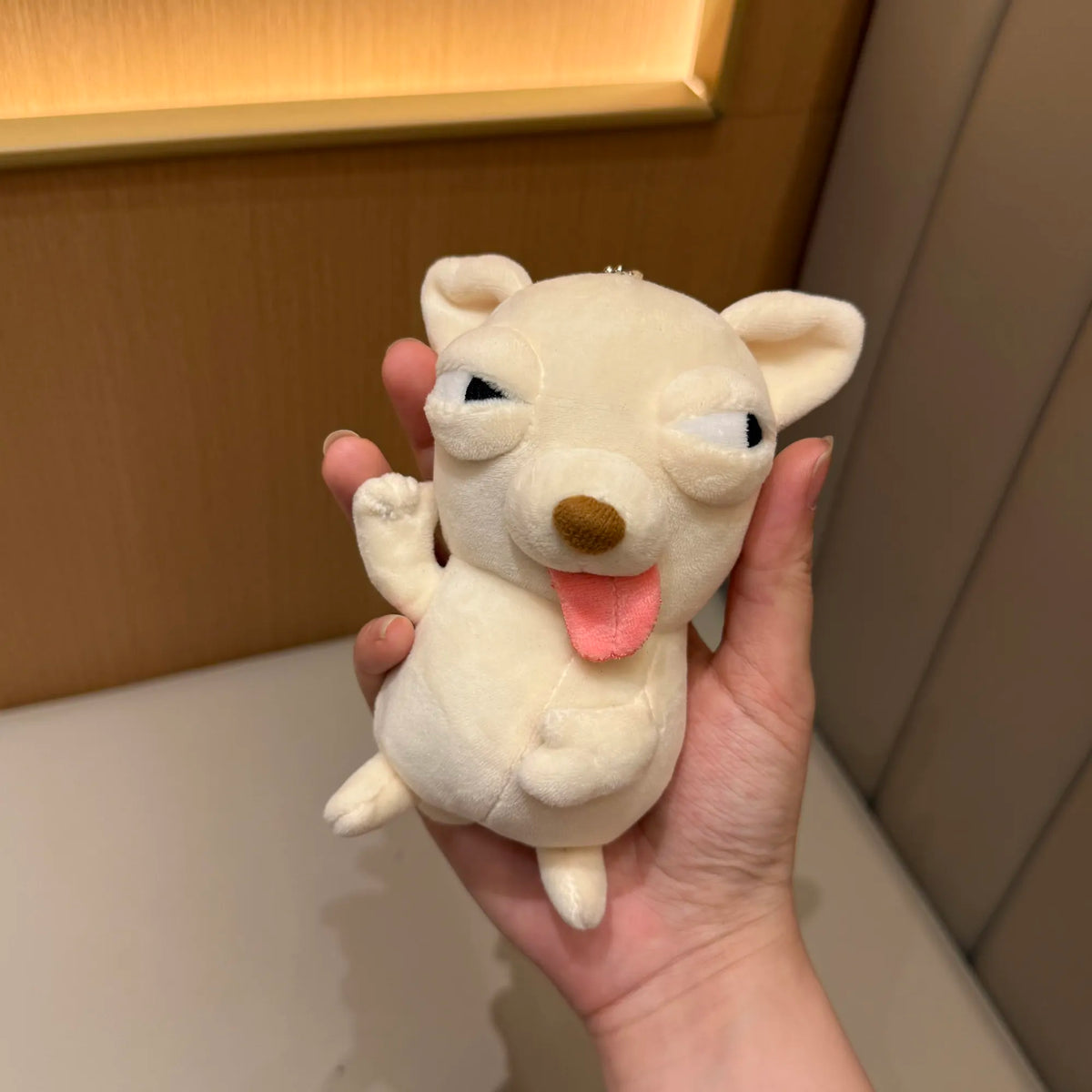 Silly Chihuahua Plush Keychain