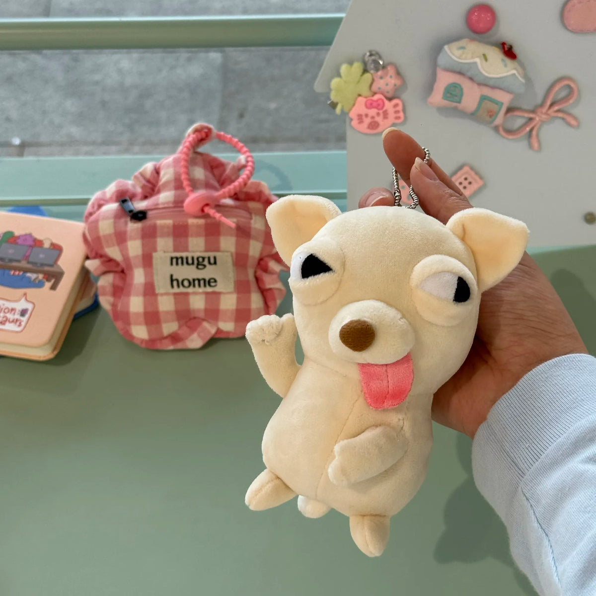 Silly Chihuahua Plush Keychain