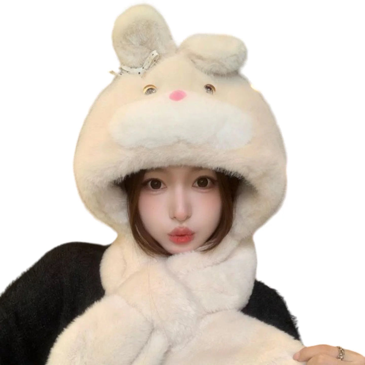 Winter cat plushie scarf