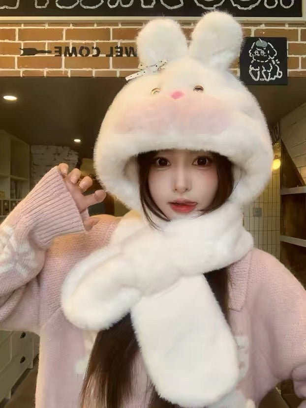 Winter cat plushie scarf