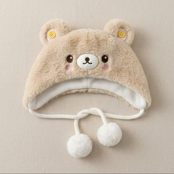 Winter bear plushie hat