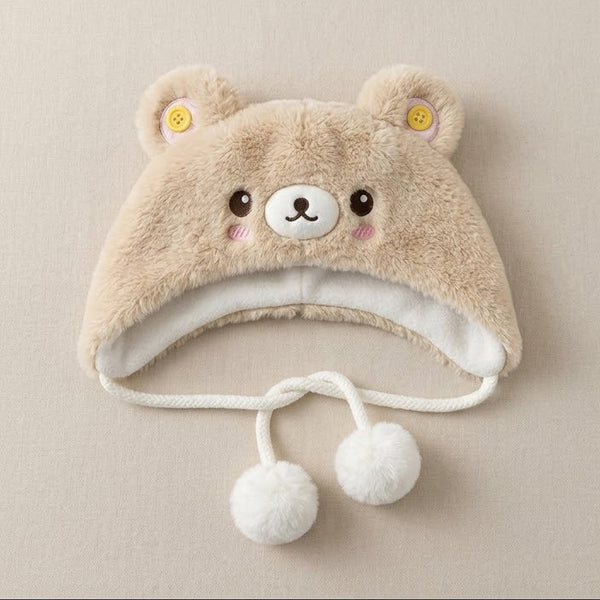 Winter bear plushie hat