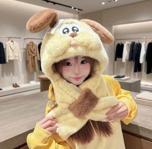 Puppy plushie hat