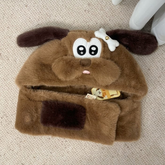 Puppy plushie hat
