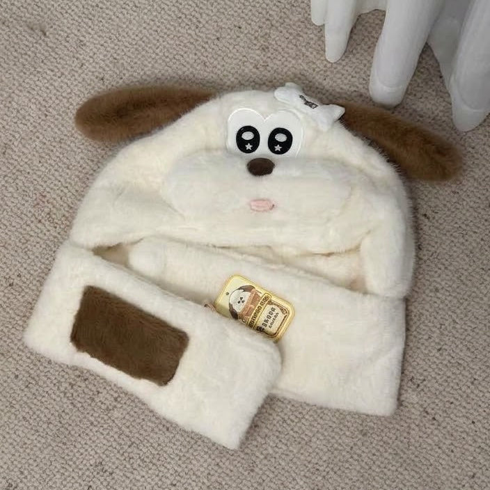 Puppy plushie hat