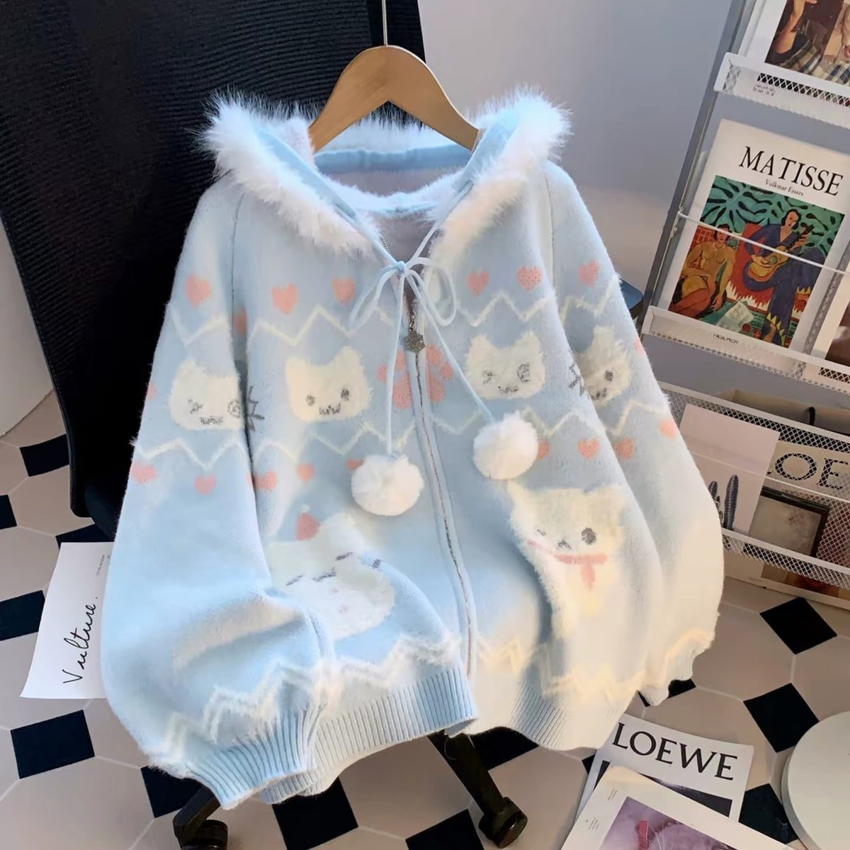 Cute cat girl sweater