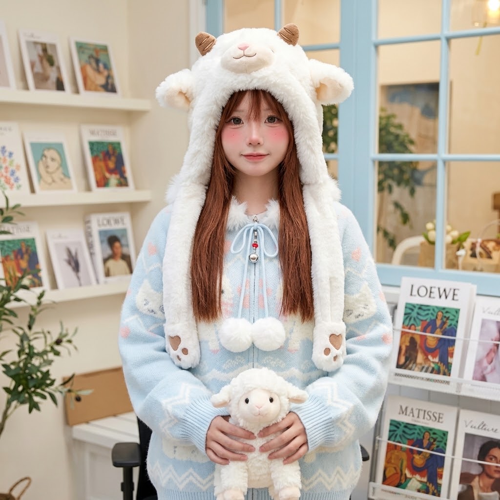 Cute cat girl sweater