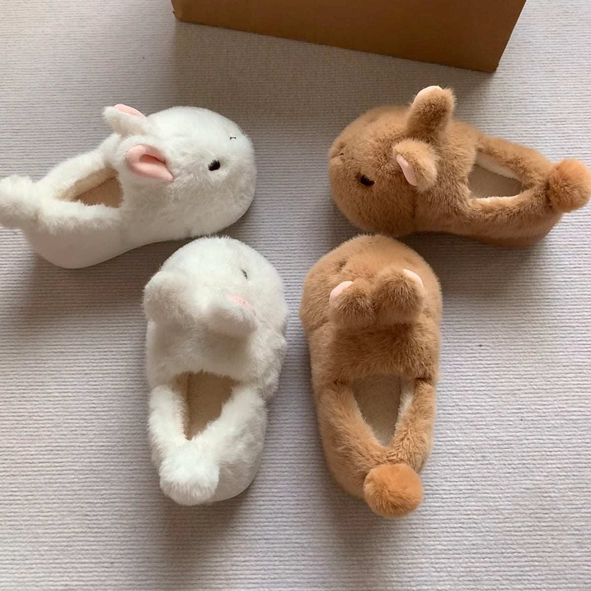 Fluffy Bunny Platform Slippers