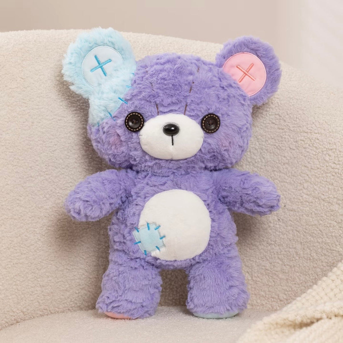 Button Patch Teddy Bear Plushie