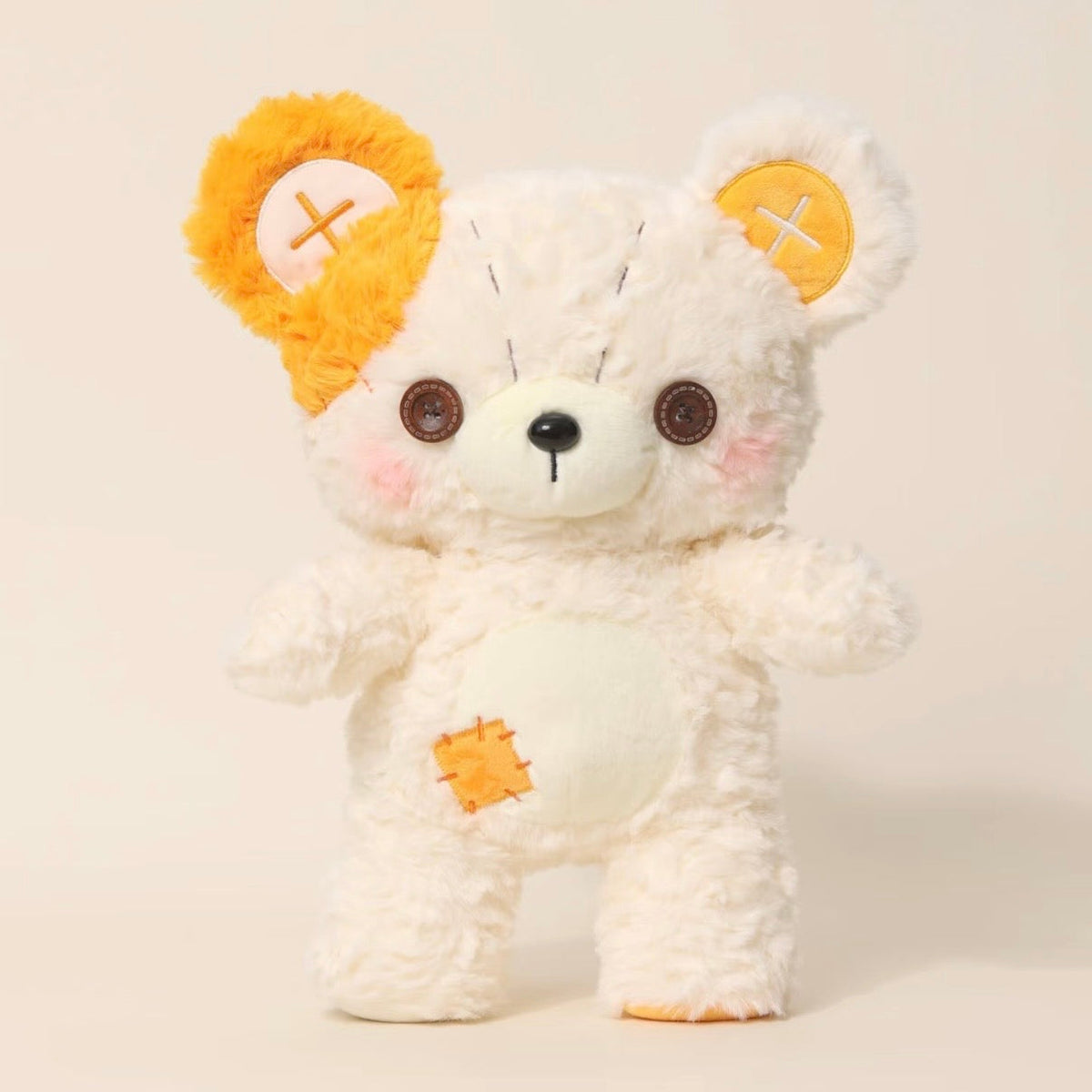 Button Patch Teddy Bear Plushie