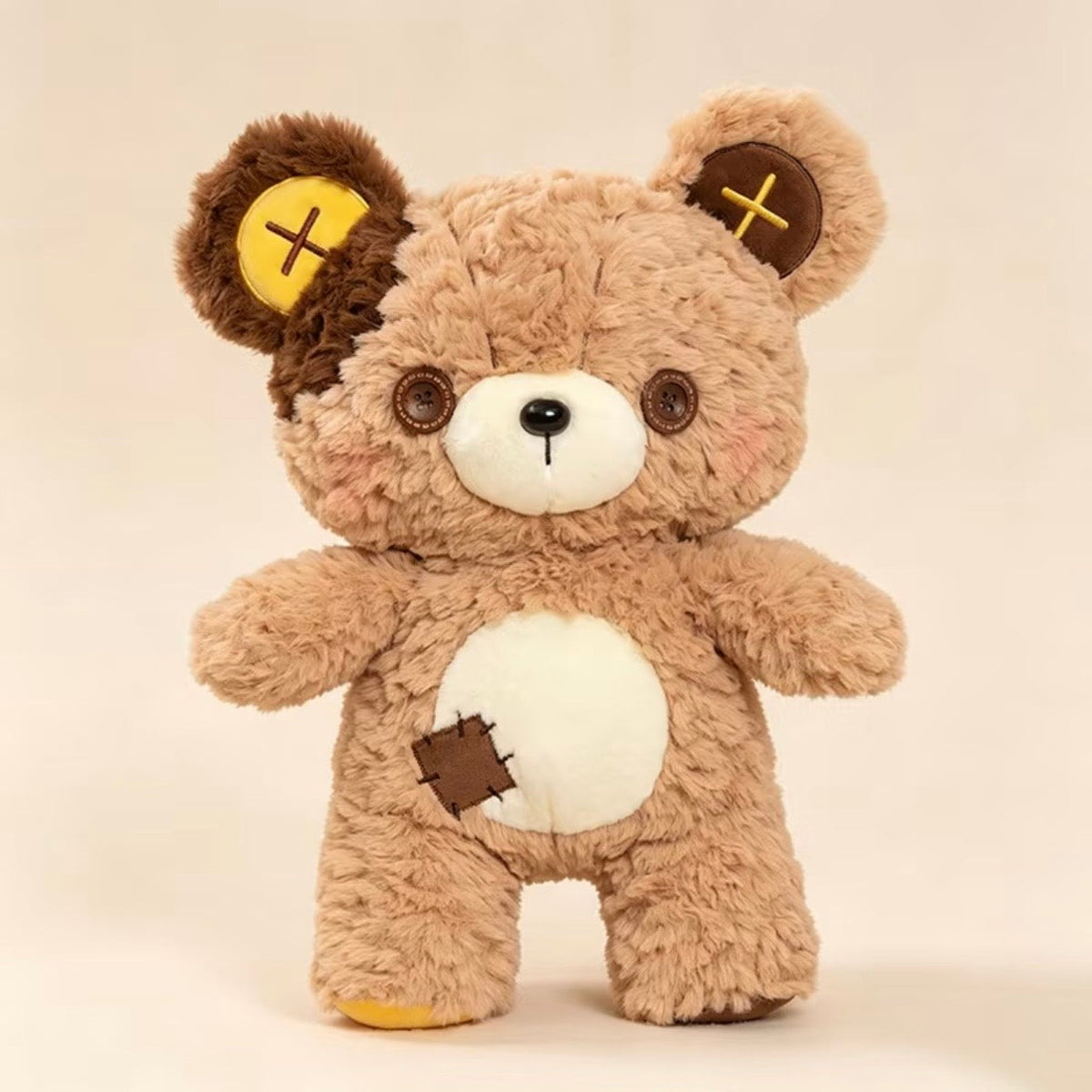 Button Patch Teddy Bear Plushie