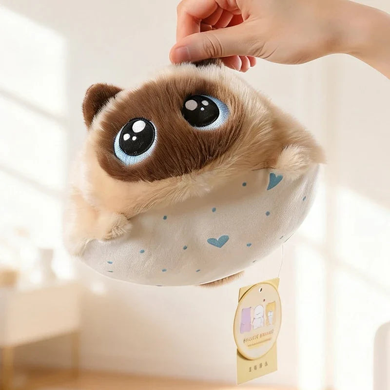 Round Chubby Cat Plushie (15 cm)