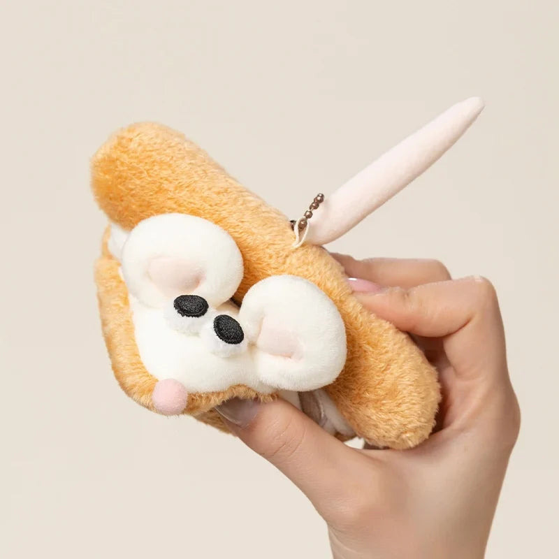 Pizza Mouse Plush Keychain