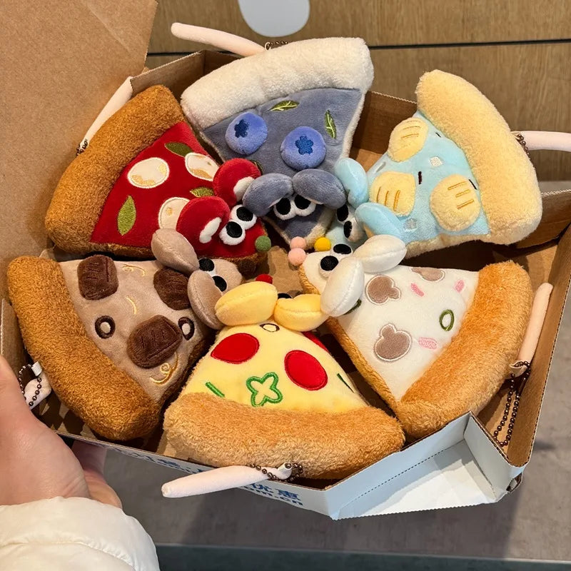 Pizza Mouse Plush Keychain