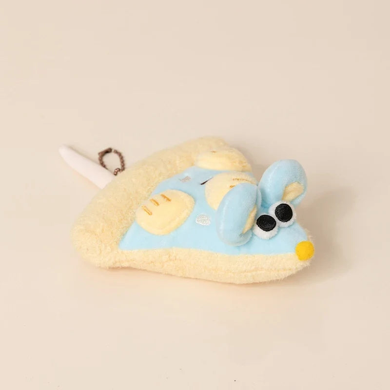 Pizza Mouse Plush Keychain