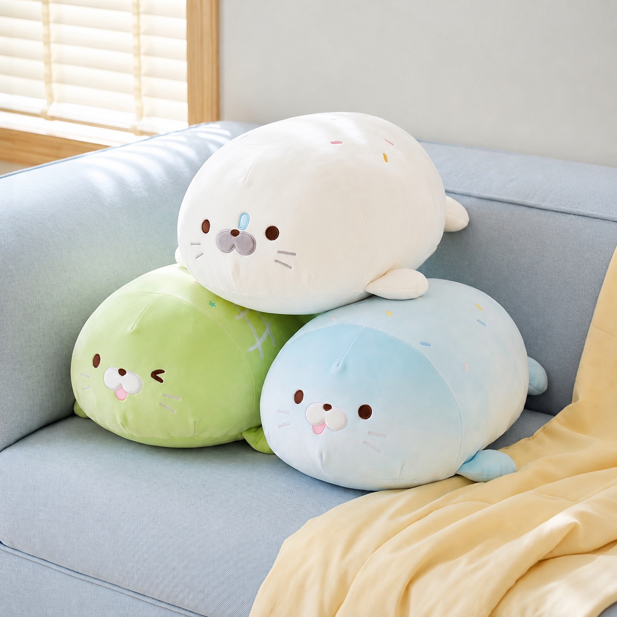 Chubby Seal Plush Pillow