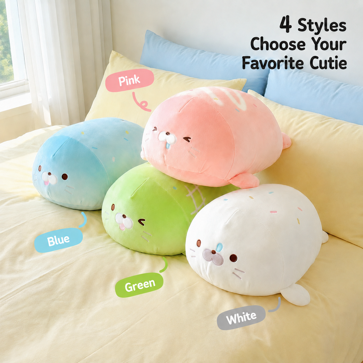 Chubby Seal Plush Pillow