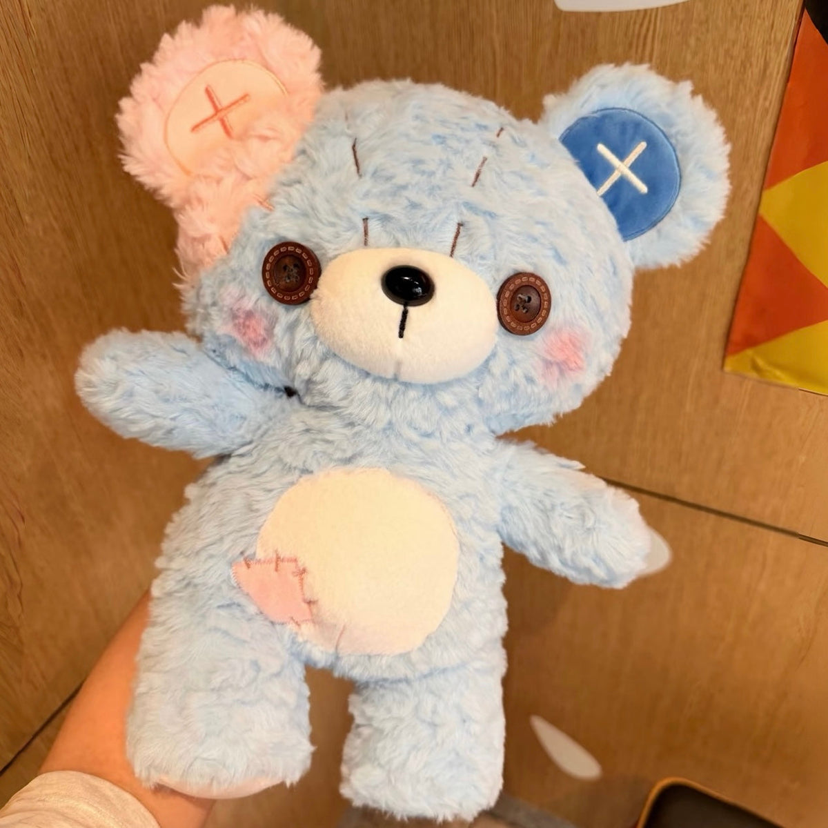 Button Patch Teddy Bear Plushie