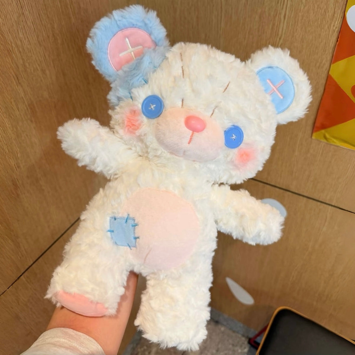 Button Patch Teddy Bear Plushie