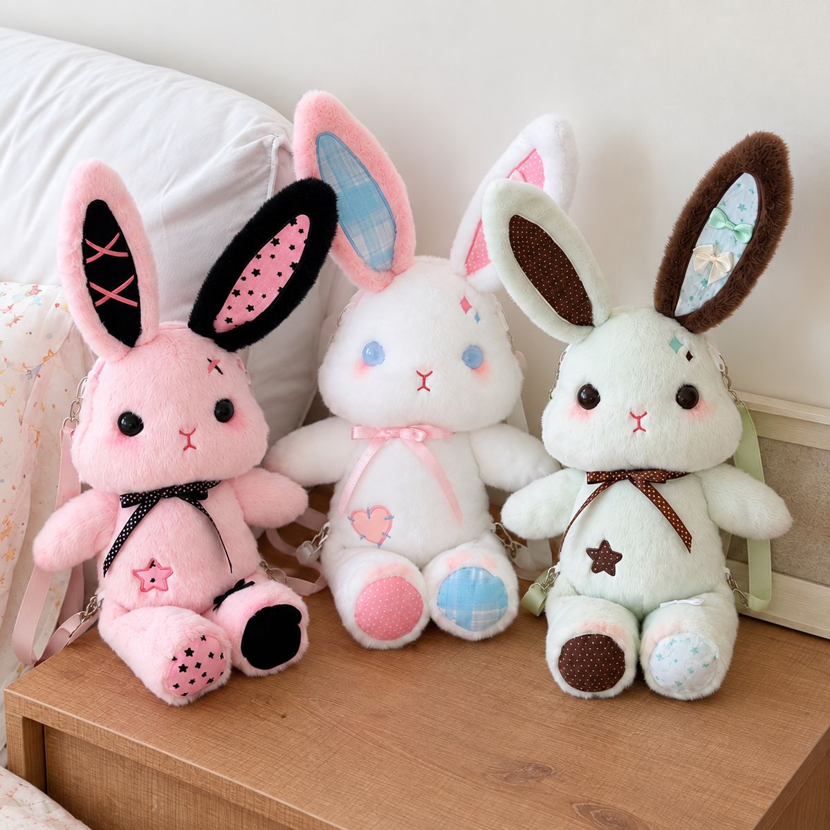 Zodiac Element Bunny Plush Backpack