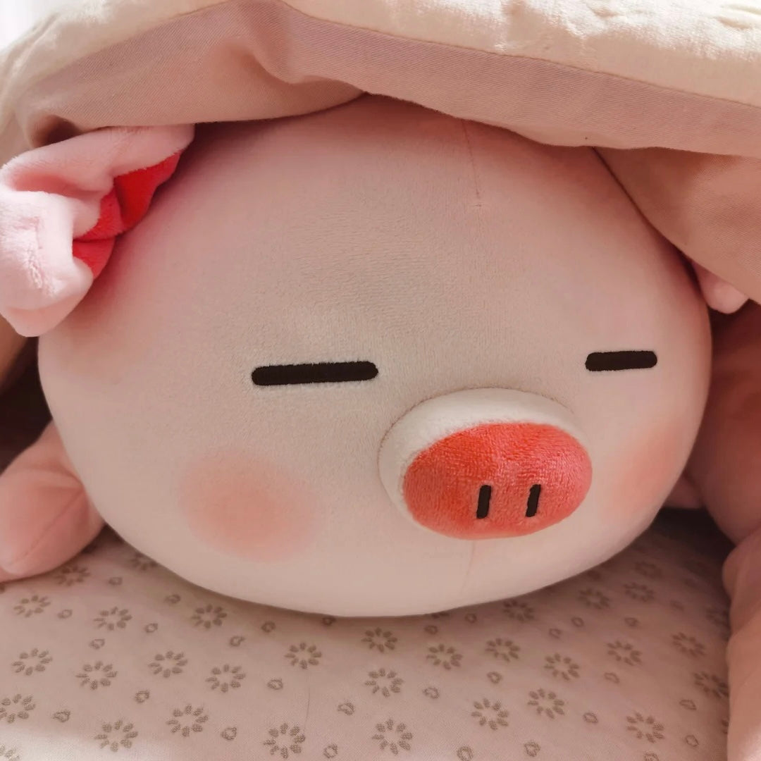 Chubby Sleeping Pig Plush Pillow