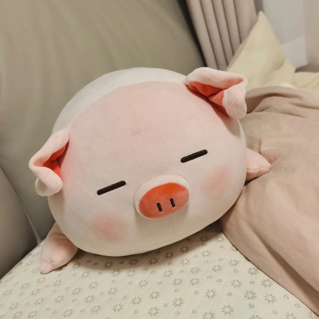 Chubby Sleeping Pig Plush Pillow