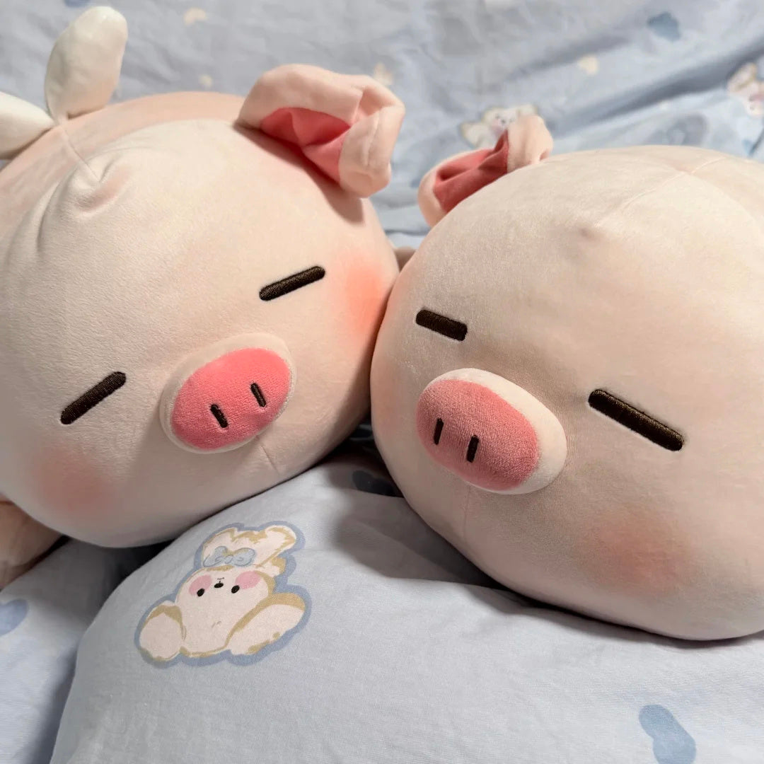Chubby Sleeping Pig Plush Pillow