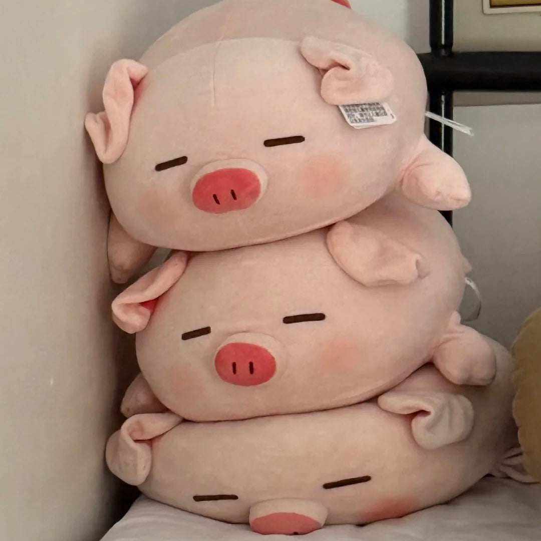 Chubby Sleeping Pig Plush Pillow