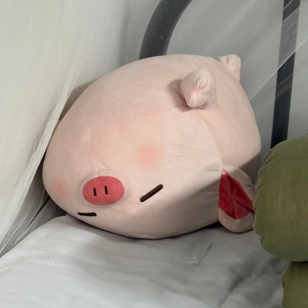 Chubby Sleeping Pig Plush Pillow