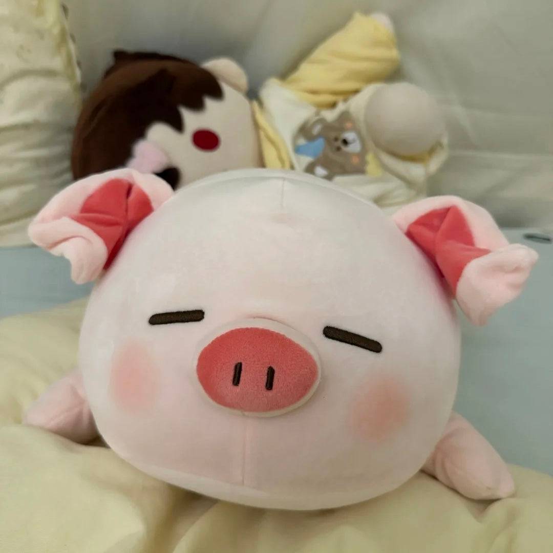 Chubby Sleeping Pig Plush Pillow