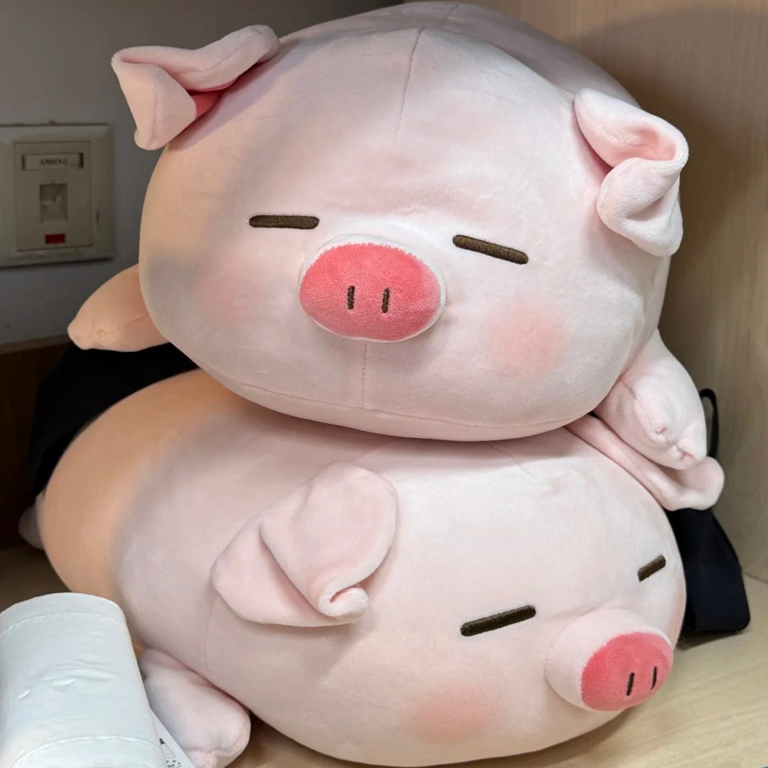 Chubby Sleeping Pig Plush Pillow